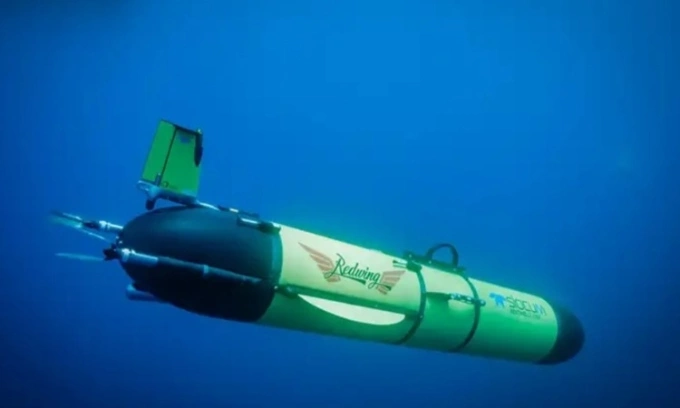 Tàu lượn Redwing trong một buổi thử nghiệm. Ảnh: Teledyne Marine