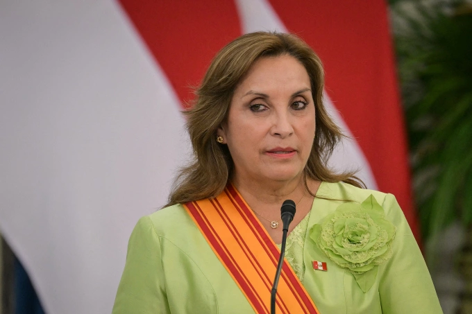 Tổng thống Peru Dina Boluarte tại Jakarta, Indonesia ngày 11/8. Ảnh: AFP