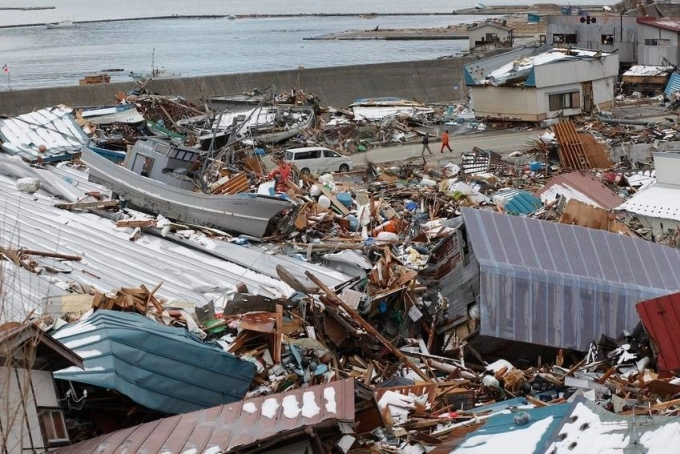 Thị trấn Yamada, tỉnh Iwate, ngày 17/3/2011. Ảnh: Reuters