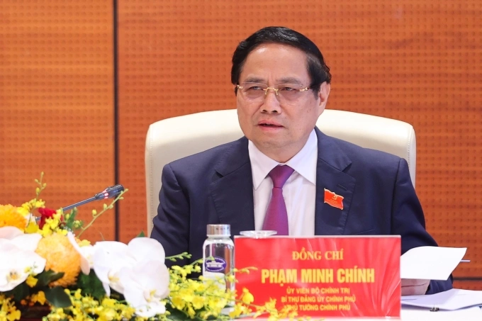Thủ tướng Phạm Minh Chính phát biểu tại phiên thảo luận tổ. Ảnh: VGP