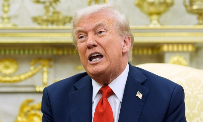 Tổng thống Mỹ Donald Trump tại Nhà Trắng hôm 9/10. Ảnh: AP
