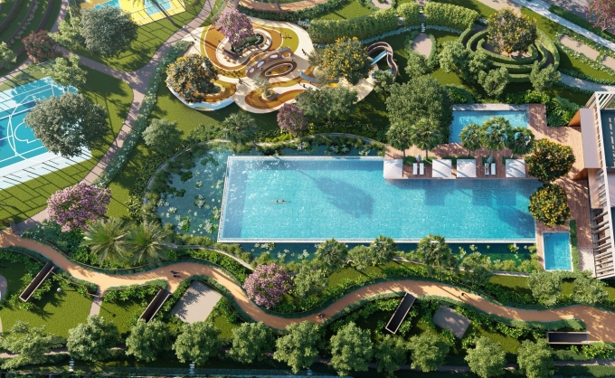 Hệ tiện ích tại Clubhouse The Fullhaus và công viên trung tâm được quy hoạch liền mạch. Ảnh: CapitaLand