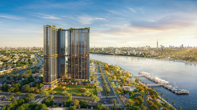 Phối cảnh dự án với vị trí ven sông Sài Gòn. Ảnh: DXMD Vietnam