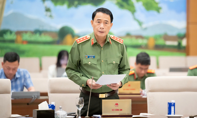 Thượng tướng Lê Quốc Hùng, Thứ trưởng Công an. Ảnh: Cổng TTĐT Quốc hội