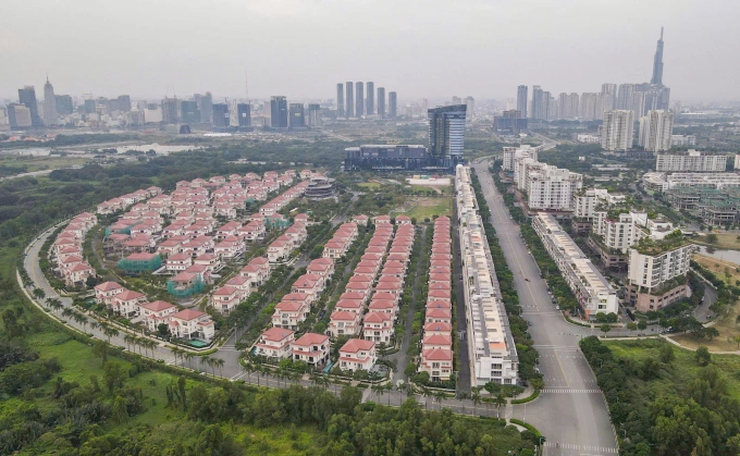 Bất động sản khu đô thị Thủ Thiêm, thuộc khu đông TP HCM năm 2024. Ảnh: Quỳnh Trần