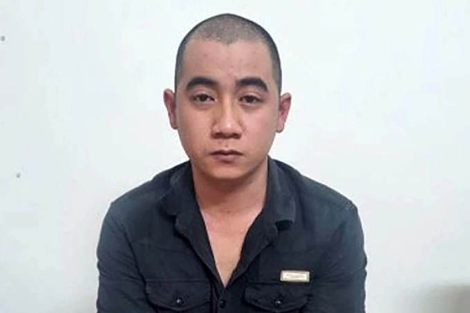Đặng Văn Sang tại cơ quan điều tra. Ảnh: Ngọc Oanh