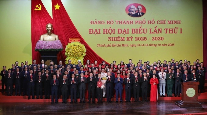 Ban Chấp hành Đảng bộ TP HCm nhiệm kỳ 2025-2030. Ảnh: An Phương
