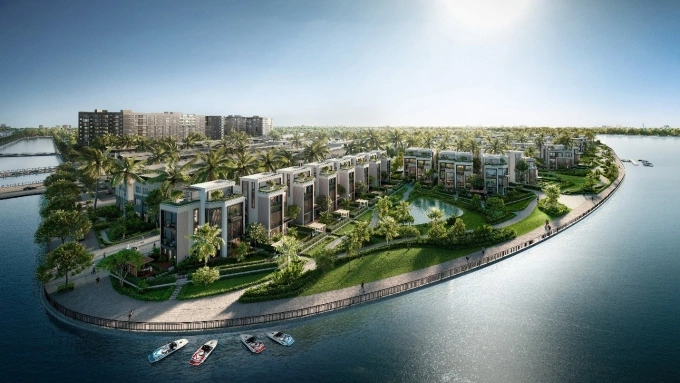 Phối cảnh dự án nhìn từ dòng sông Hậu. Ảnh: N.H.O