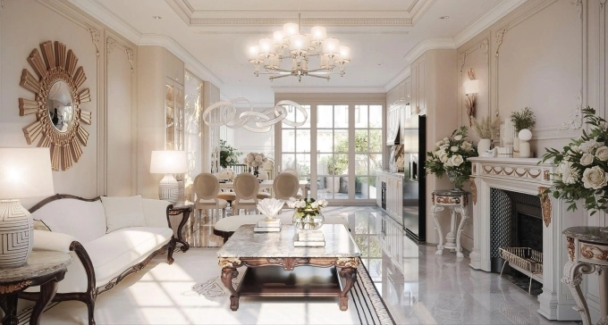 Phối cảnh thiết kế phòng khách. Ảnh: Sunshine Group