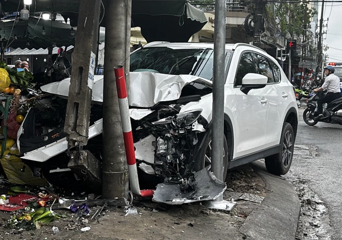Hiện trường vụ tai nạn. Ảnh: Tú Anh