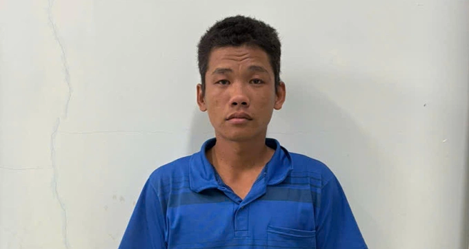 Nguyễn Văn Hoàng tại cơ quan điều tra. Ảnh: Thường Sơn