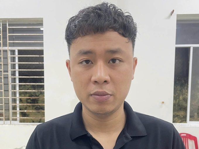 Nghi phạm Nguyễn Văn Thân tại cơ quan điều tra. Ảnh: Công an cung cấp
