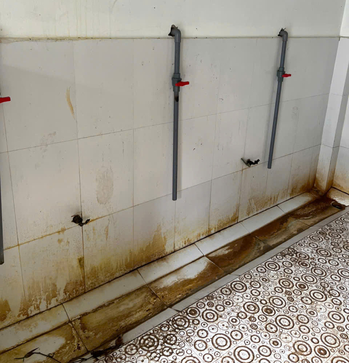 Hiện trạng nhà vệ sinh ở trường THCS số 2 Hưng Trạch trước khi được xây mới. Ảnh: Quỹ Hy vọng
