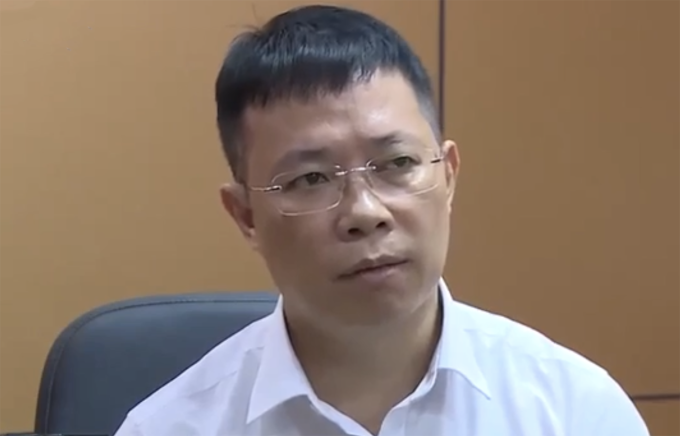 Ông Lê Thanh Hà, nguyên trưởng phòng Hàn Quốc, Tây Á, Châu Phi, khi chưa bị khởi tố. Ảnh: VTV