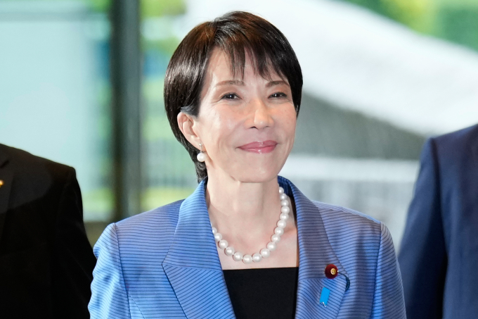 Bà Sanae Takaichi tại Văn phòng Thủ tướng Nhật Bản ở thủ đô Tokyo ngày 21/10. Ảnh: AP