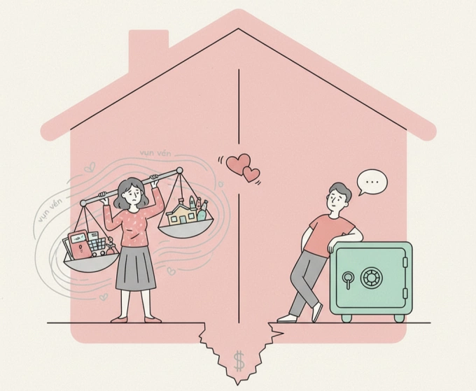 Tiền của chồng là của anh, tiền của tôi phải để lo cho cả nhà