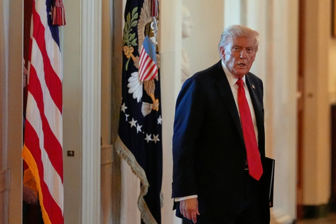 Tổng thống Mỹ Donald Trump tại Nhà Trắng ngày 20/10. Ảnh: AP