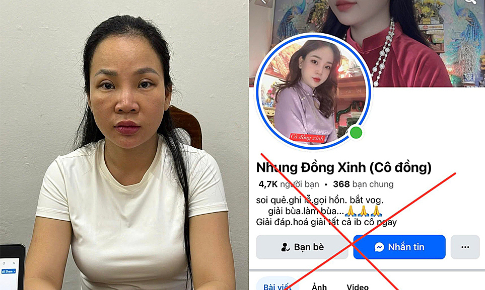 Cô đồng 'Nhung Đồng Xinh' bị khởi tố