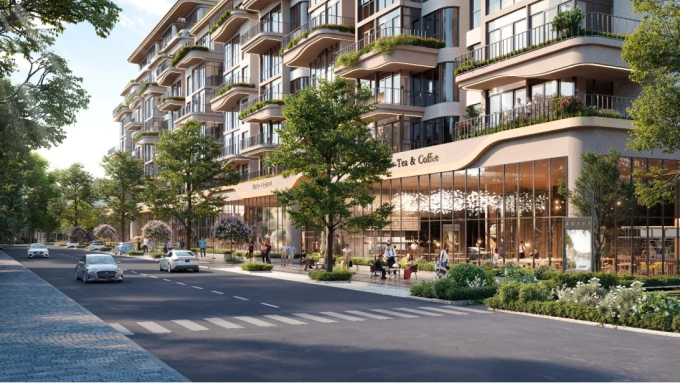 Phối cảnh khối đế phân khu. Ảnh: Ecopark