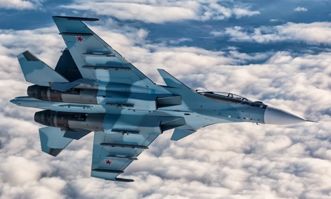 Tiêm kích Su-30SM Nga bay hồi năm 2020. Ảnh: Russian Planes