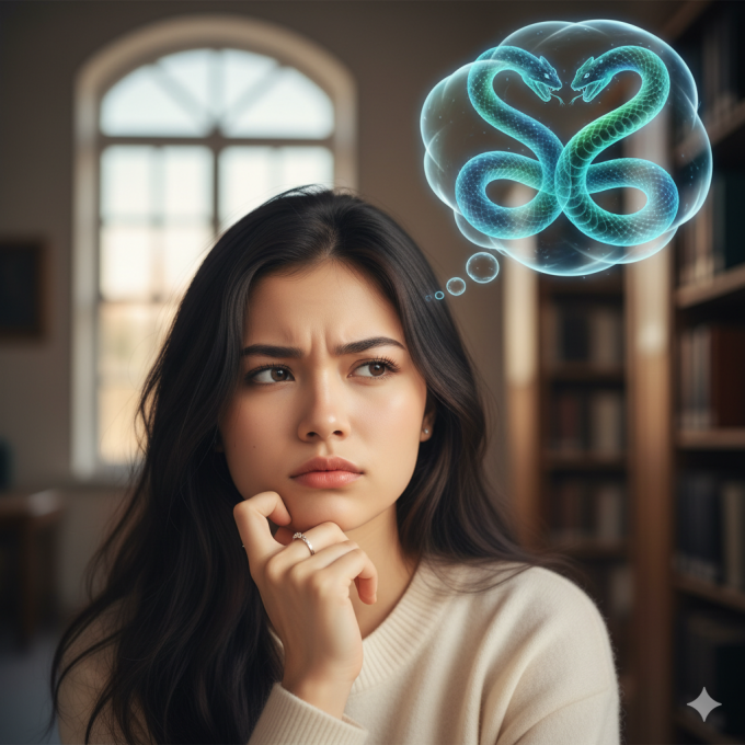 Cái gì đuôi thì chẳng thấy nhưng lại có hai đầu? Ảnh minh họa.