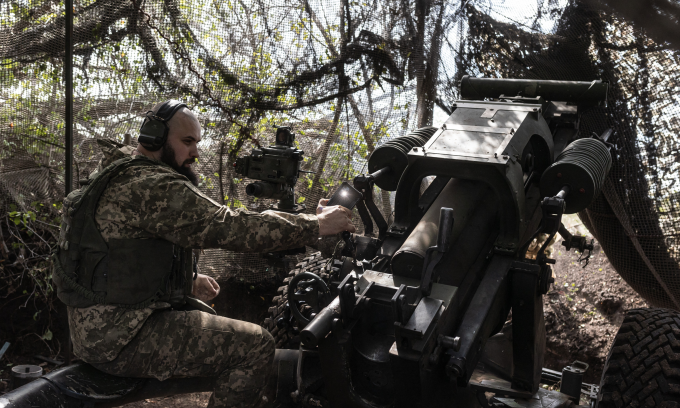 Pháo binh Ukraine tại mặt trận Pokrovsk hôm 9/9. Ảnh: AFP