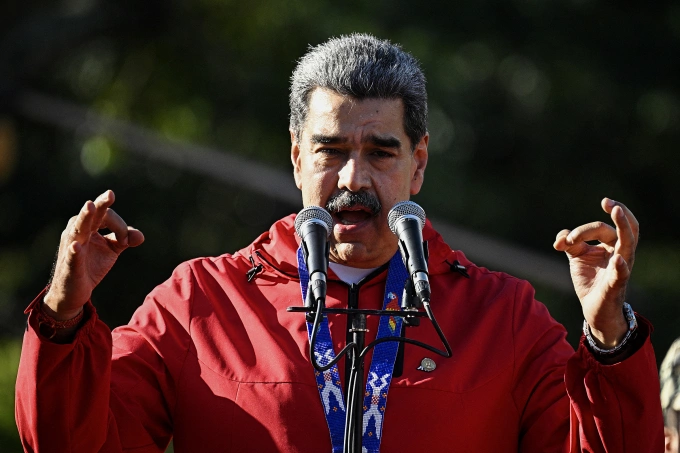 Tổng thống Venezuela Nicolas Maduro phát biểu tại một sự kiện ở thủ đô Caracas ngày 12/10. Ảnh: AFP