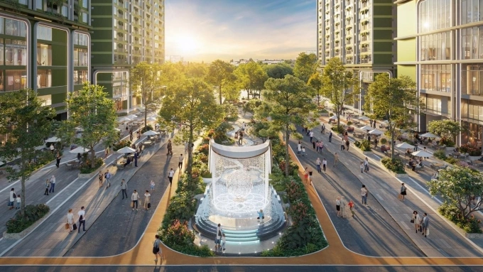 Phối cảnh công viên trung tâm tại La Pura. Ảnh: Phát Đạt