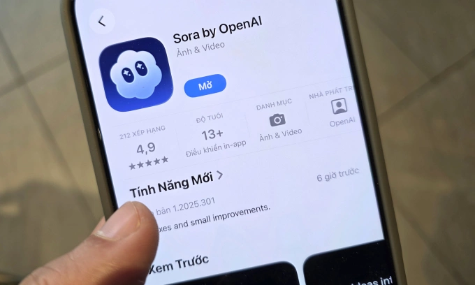 Ứng dụng Sora trên App Store. Ảnh: Lưu Quý
