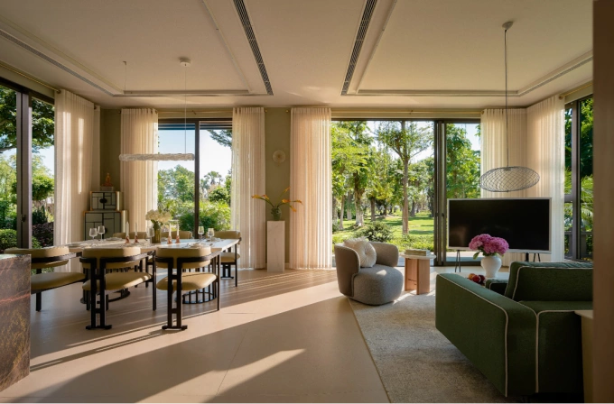 Không gian biệt thự mẫu Retreat Forest. Ảnh: Ecopark