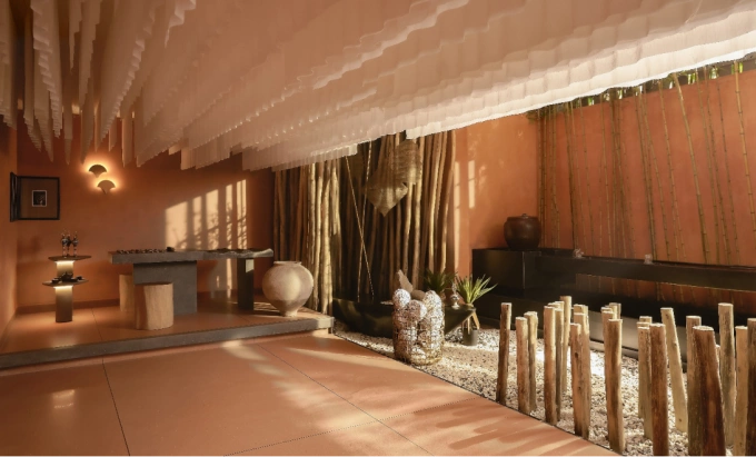 Tầng hầm trải nghiệm bên trong một căn biệt thự mẫu. Ảnh: Ecopark