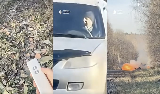 Tình báo quân đội Ukraine tung hình ảnh ám sát sĩ quan Nga tại Siberia, trong video ngày 29/10. Ảnh: GUR