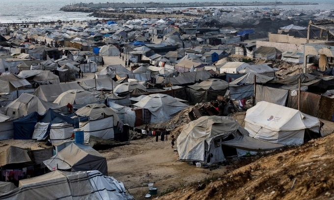 Một khu trại tị nạn ở Gaza City hồi tháng 8. Ảnh: Reuters