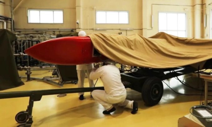 Tên lửa Burevestnik trong cuộc thử nghiêm năm 2018. Ảnh: BQP NGA