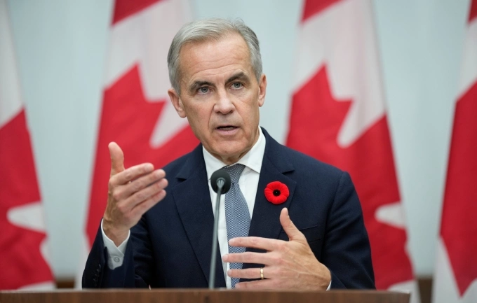 Thủ tướng Canada Mark Carney phát biểu tại hội nghị APEC ở Hàn Quốc ngày 1/11. Ảnh: AP