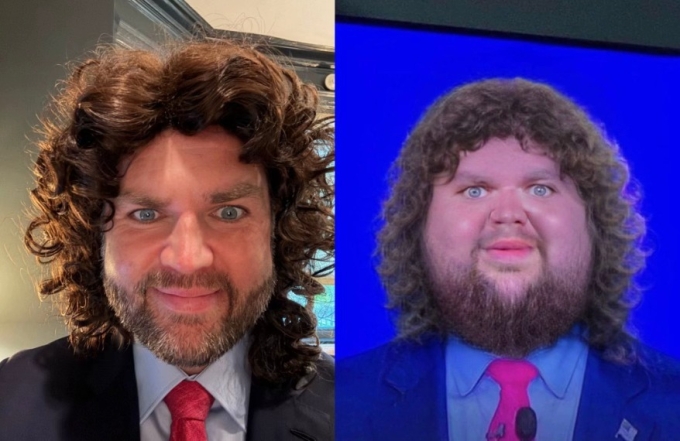 Màn hóa trang của Phó tổng thống Mỹ (trái) và meme gốc (phải). Ảnh: Fox News