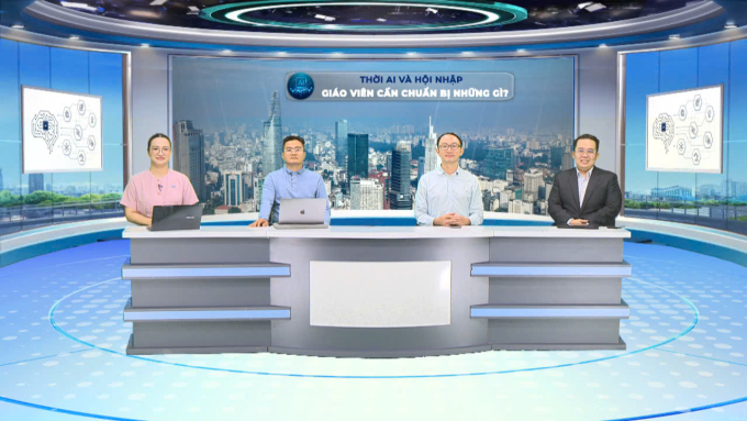 Các diễn giả đại diện OpenEdu, DOL English tại chương trình. Ảnh: T.N