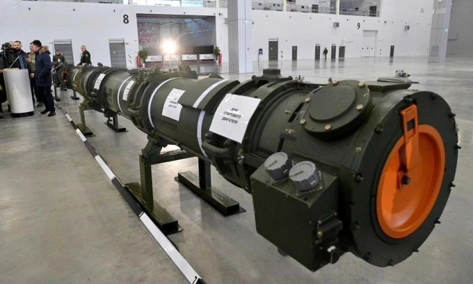 Ống chứa đạn kiêm bệ phóng tên lửa 9M729 được Nga công bố hồi năm 2019. Ảnh: RIA Novosti