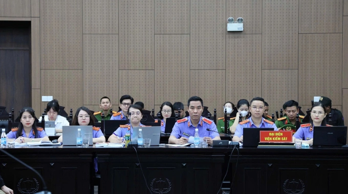 Đại diện VKSND Hà Nội tại tòa. Anh: Danh Lam