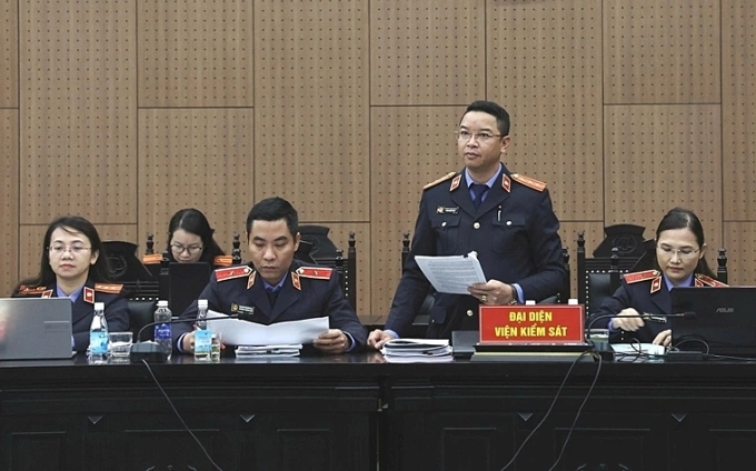 Đại diện VKSND Hà Nội tại tòa. Ảnh: Danh Lam