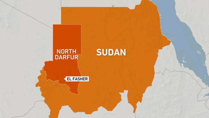 Vị trí thành phố El Fasher, thủ phủ bang Bắc Dafur ở miền tây Sudan. Đồ họa: Al Jazeera