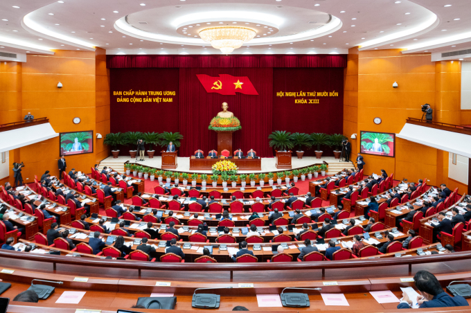 Phiên khai mạc Hội nghị Trung ương 14 khóa 13, ngày 5/11/2025. Ảnh: Phạm Thắng