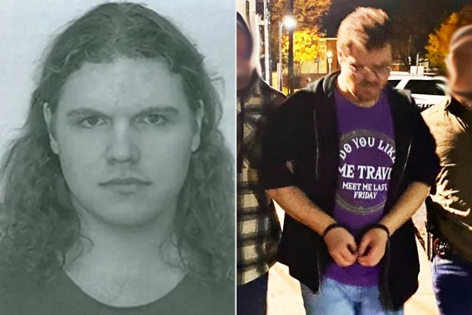 Anthony Lennon trong ảnh truy nã 13 năm trước và khi bị bắt vào 30/10. Ảnh: Moore Police Department