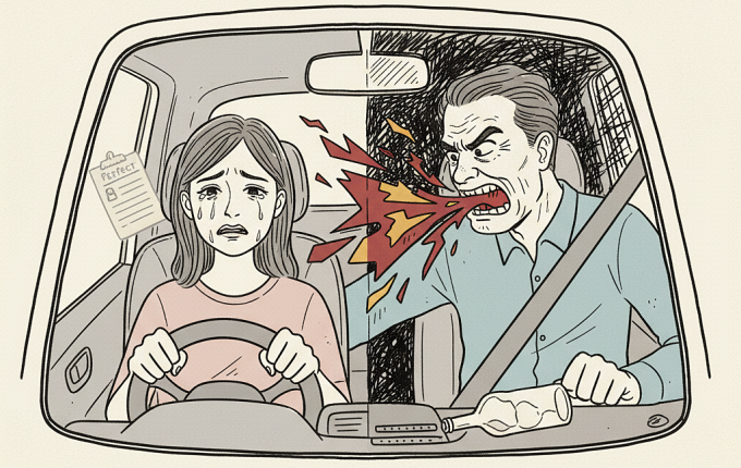 Chồng chửi dốt như bò khi tôi lái xe không ưng ý anh