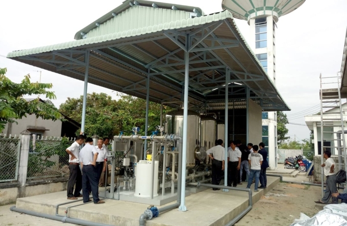 Khoa học công nghệ đang được đẩy mạnh áp dụng vào quản lý nước sạch nông thôn ở Vĩnh Long. Ảnh: Trung tâm Nước sạch nông thôn Vĩnh Long.