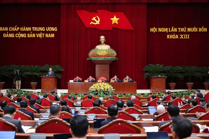 Đại biểu tại hội trường Trung ương Đảng, sáng 5/11. Ảnh: Nhật Bắc