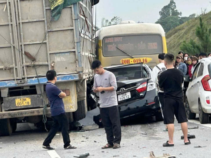 Hiện trường vụ tai nạn. Ảnh: Minh Anh