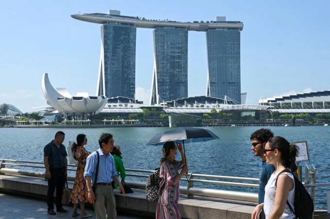 Một góc Vịnh Marina ở Singapore ngày 25/5/2023. Ảnh: AFP