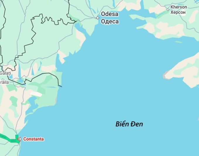 Vị trí Constanta, Odessa (Odesa) và Biển Đen. Đồ họa: Google Maps