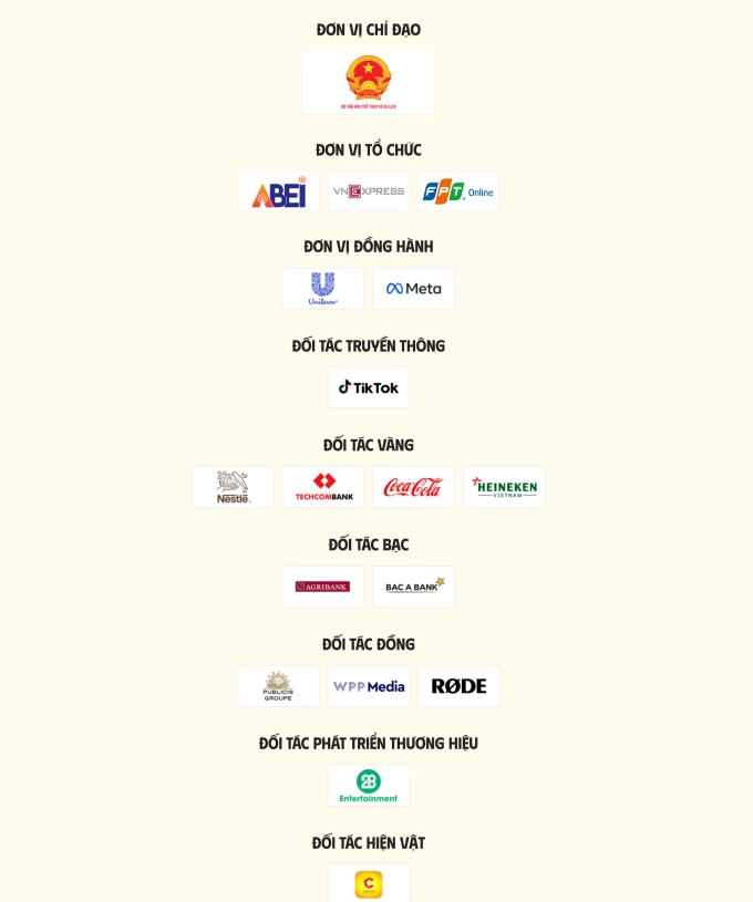 Ban tổ chức thông báo vai trò của các doanh nghiệp, thương hiệu lớn tại Vietnam iContent Awards 2025.